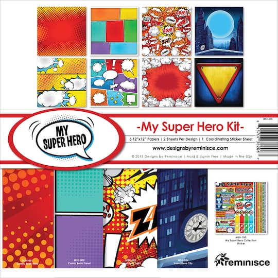 Reminisce Collection Kit 12&#x22;X12&#x22;-My Super Hero